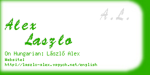 alex laszlo business card