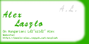 alex laszlo business card